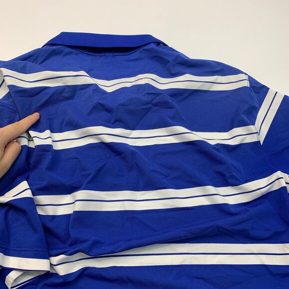 Nike Polo Shirt Mens L Surf Golf Tour Performance Dri Fit Striped Moisture Wick - Picture 9 of 11